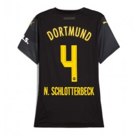 Camisa de time de futebol Borussia Dortmund Nico Schlotterbeck #4 Replicas 2º Equipamento Feminina 2024-25 Manga Curta